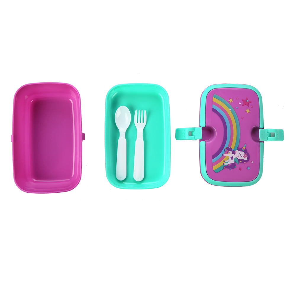 Smily Unicorn Lunch Box - Purple