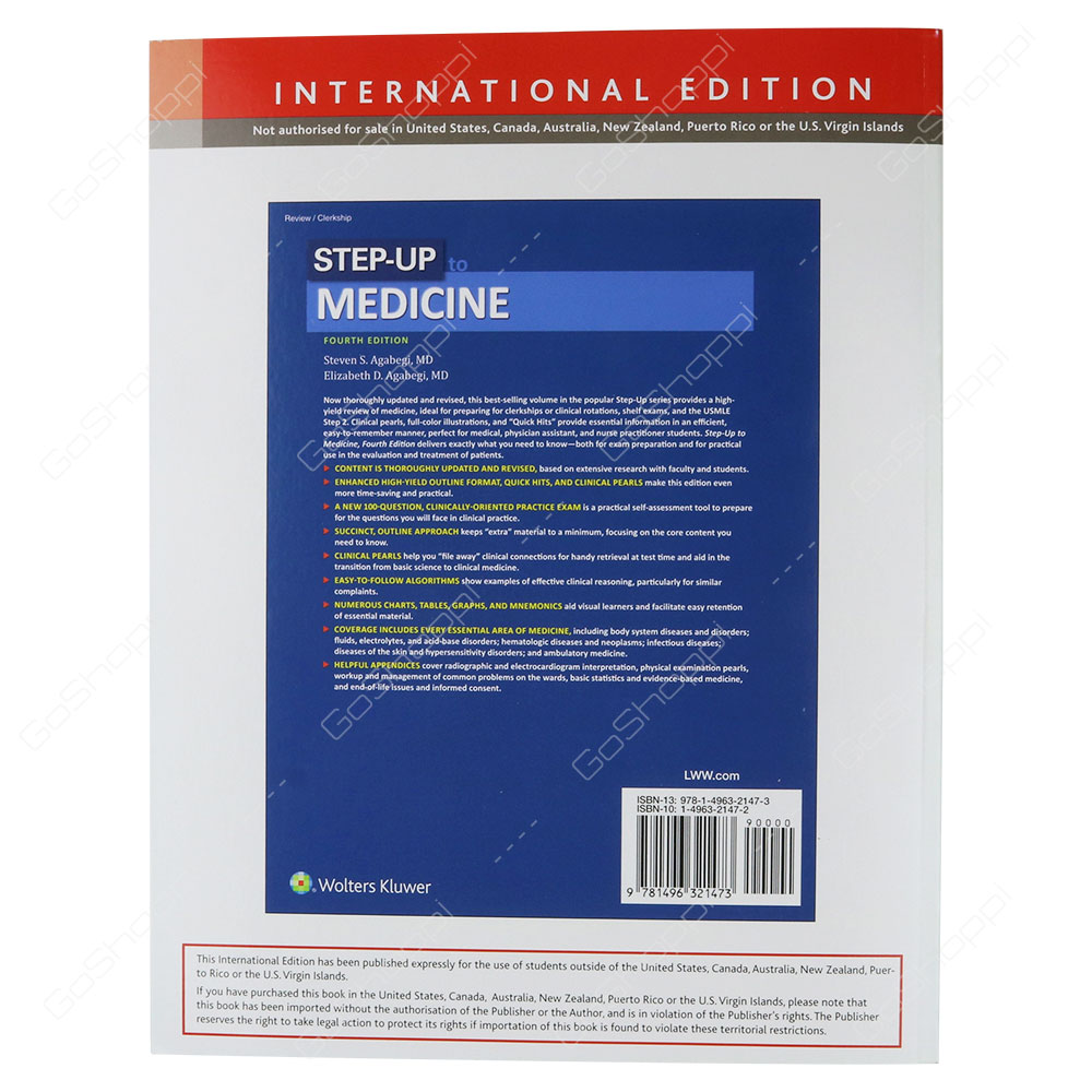 Step Up To Medicine By Steven S Agabegi Buy Online