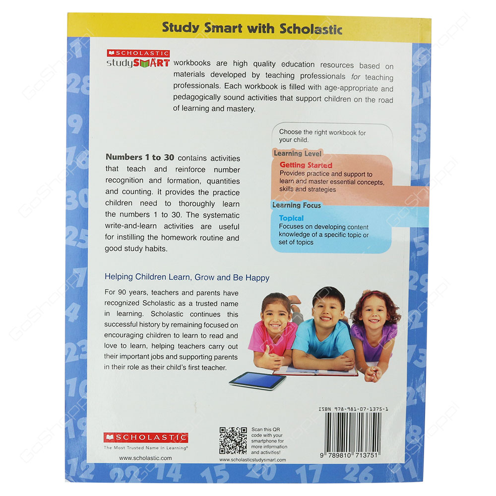 Study Smart - Numbers 1 To 30 Level K1 By Alyse Sweeney