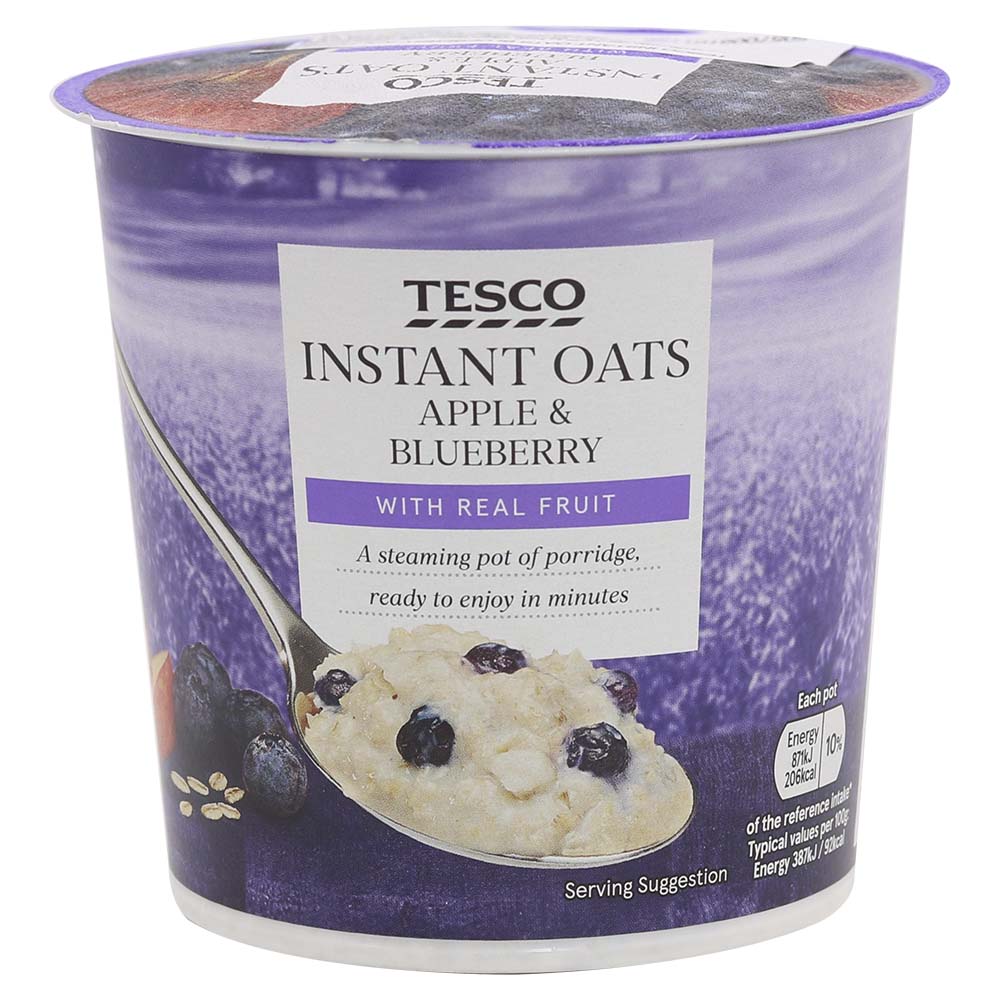 Tesco Instant Oats Apple&Blueberry 55g