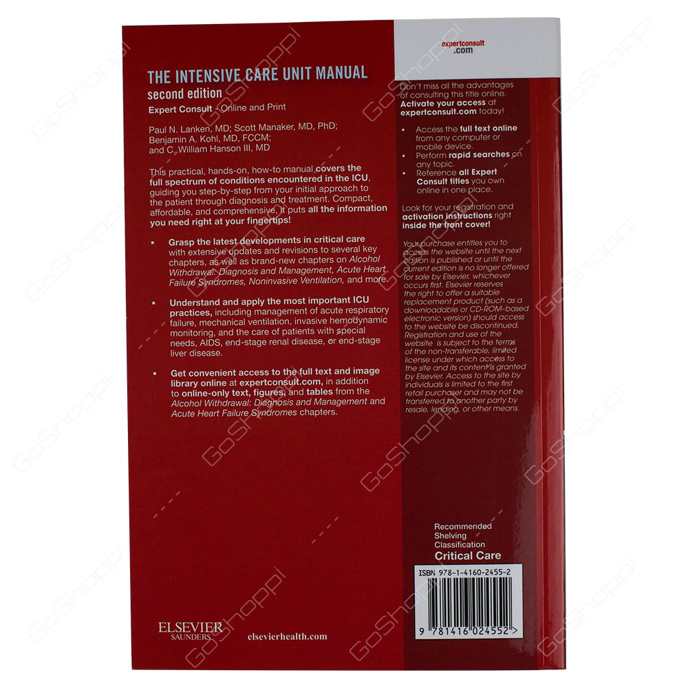 The Intensive Care Unit Manual By C William Hanson