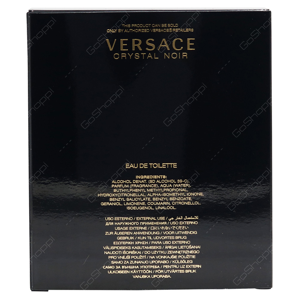 Versace Crystal Noir For Women Eau De Toilette 90ml