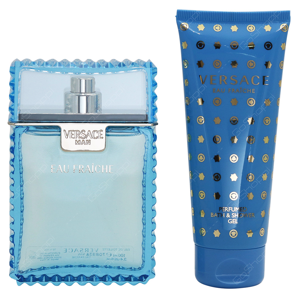 Versace Man Eau Freche Gift Set With Pouch 3pcs