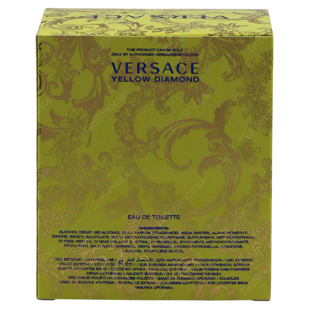 Versace Yellow Diamond  For Women Eau De Toillete 90ml