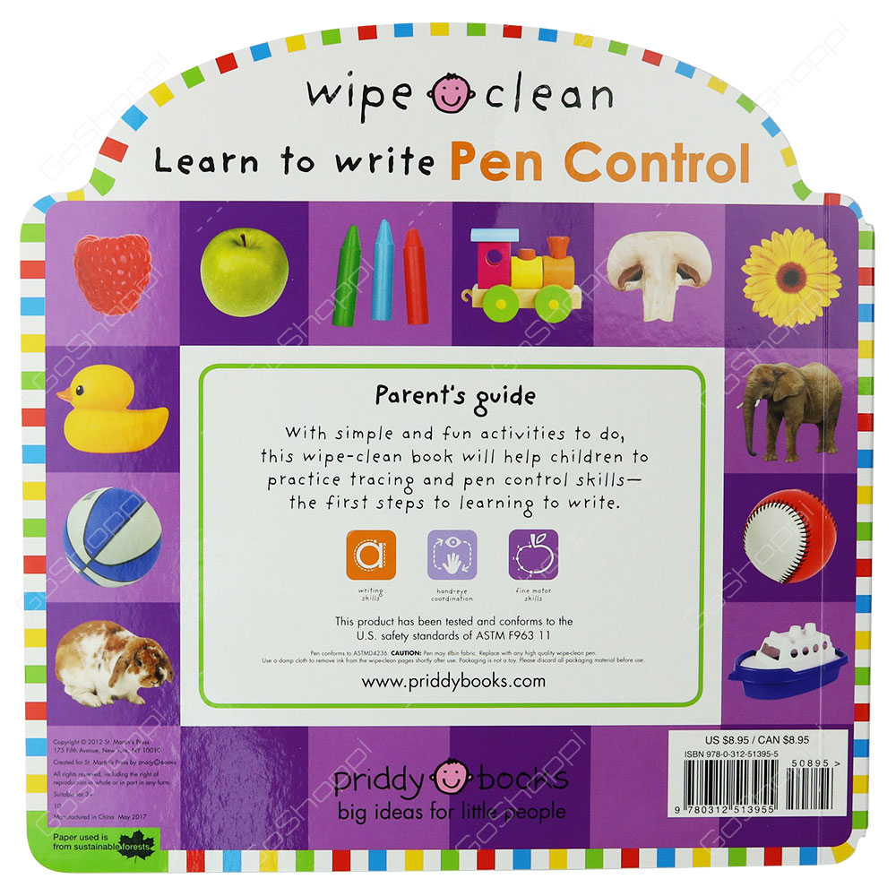 Wipe Clean Learn To Write - Pen Control By Roger Priddy