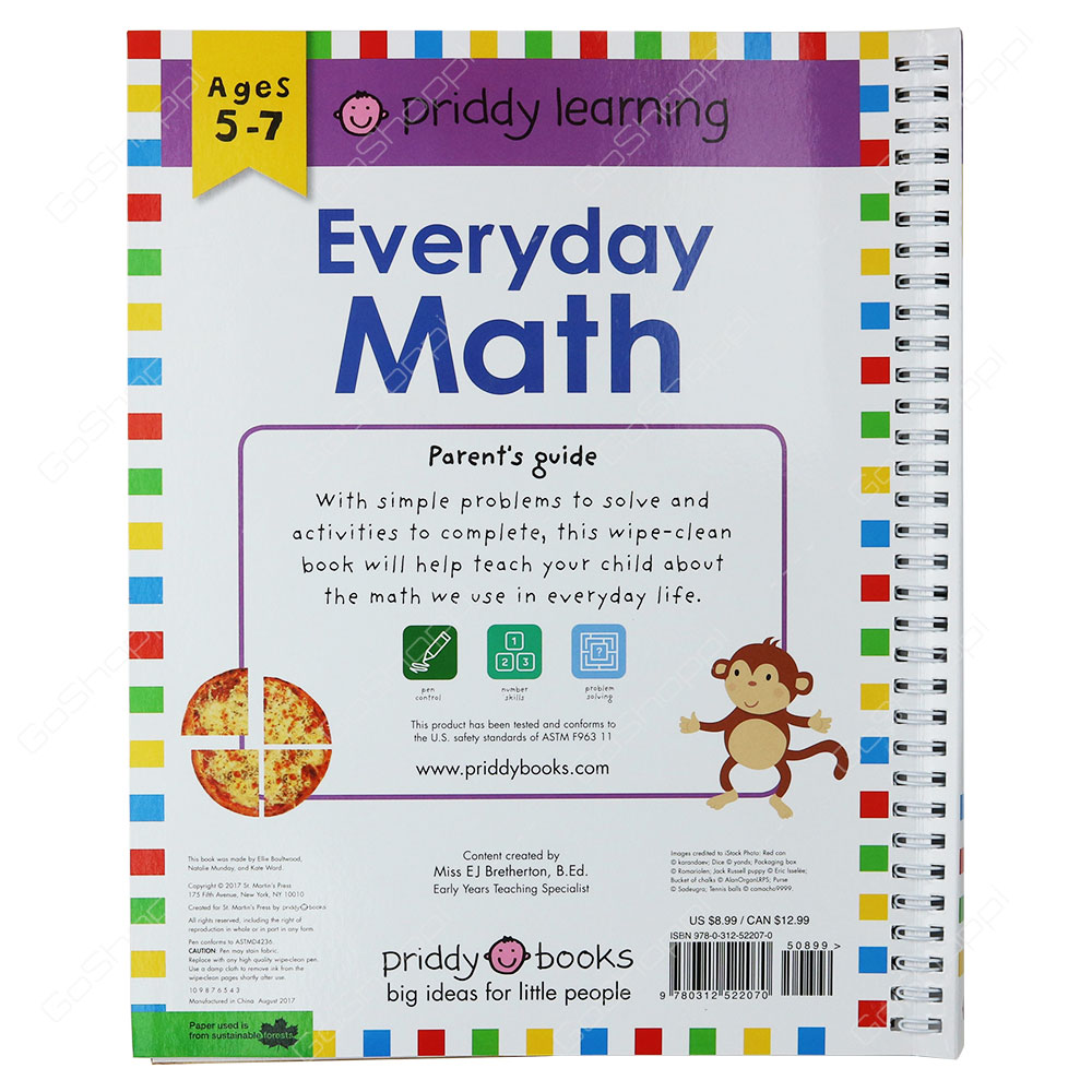 Wipe Clean Workbook - Everyday Math By Roger Priddy