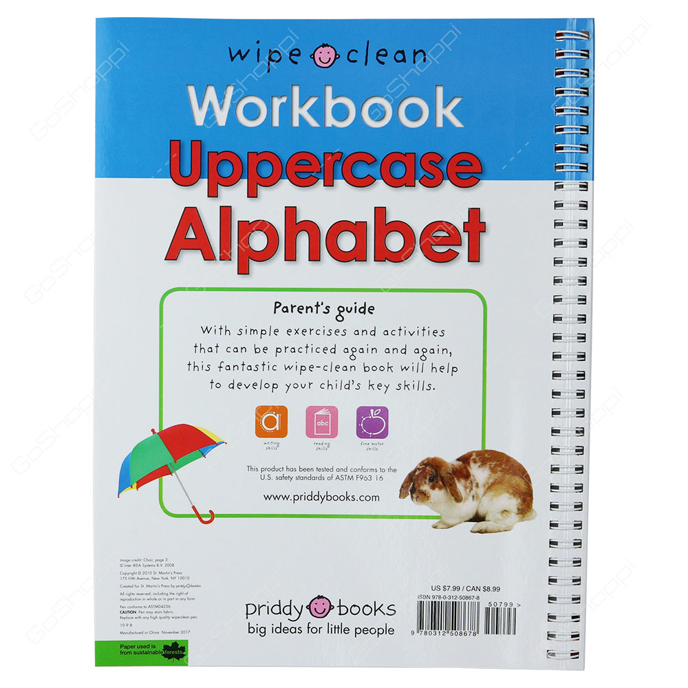 Wipe Clean Workbook - Uppercase  Alphabet By Roger Priddy