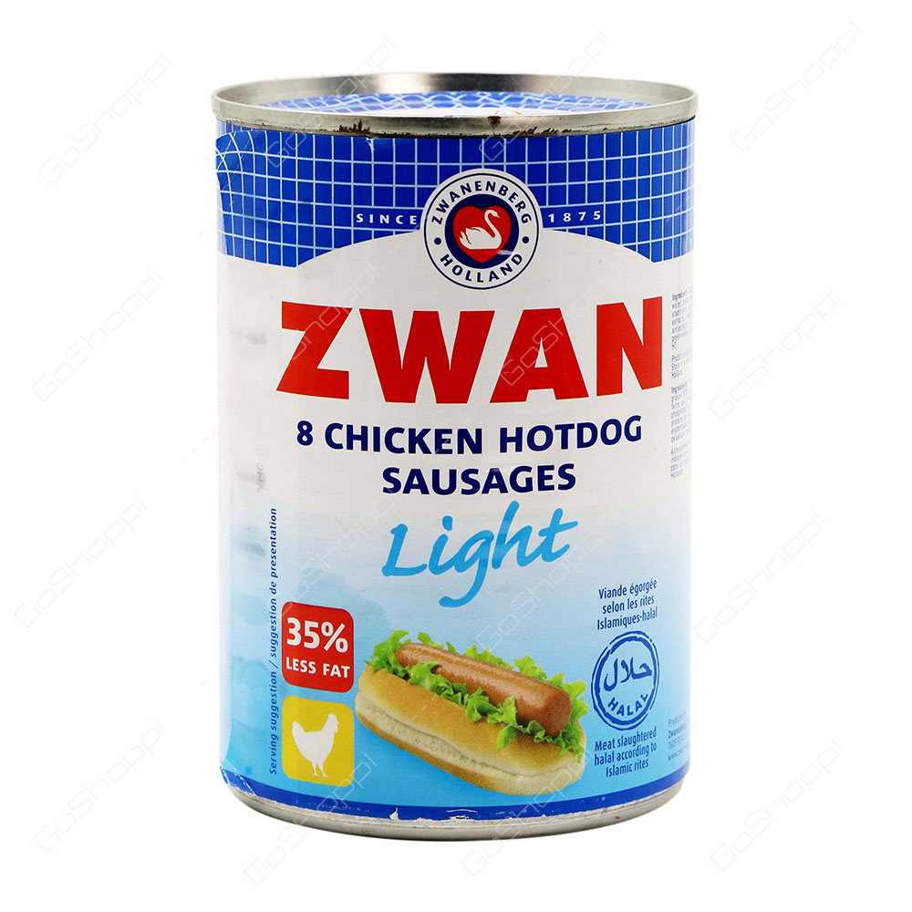 Zwan 8 Chicken Hotdog Sausages Light 184 g