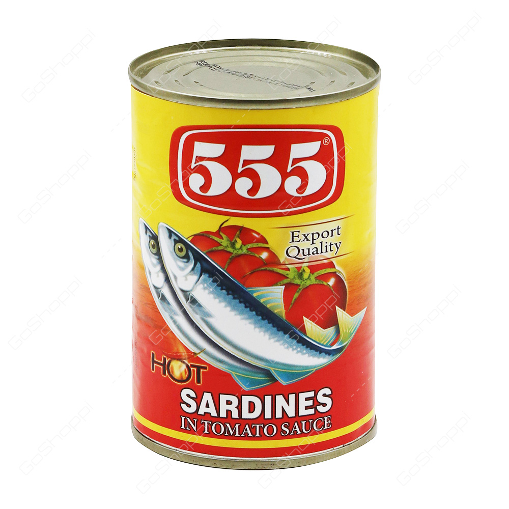555 Hot Sardines in Tomato Sauce 425 g