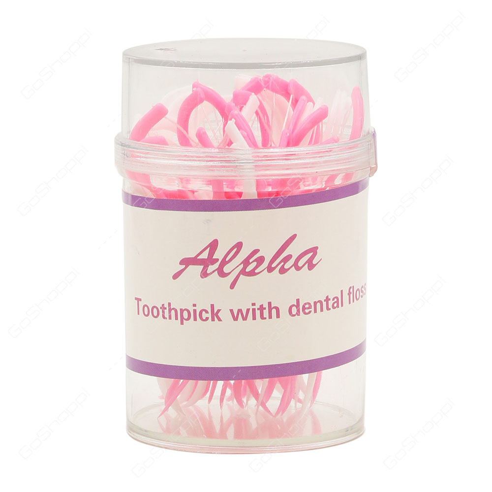 Alpha Toothpick With Dental Floss 1 Box