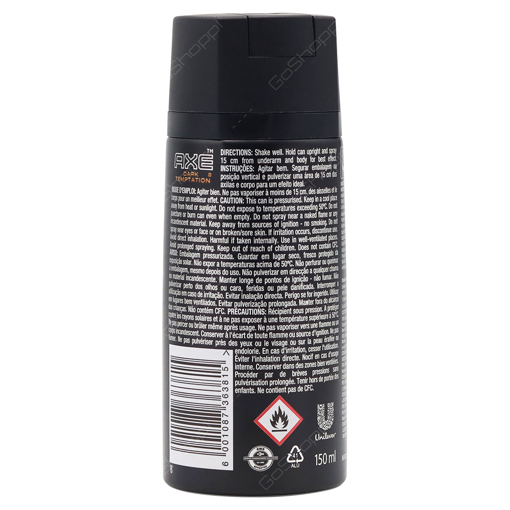Axe Dark Temptation Deodorant Body Spray 150 ml