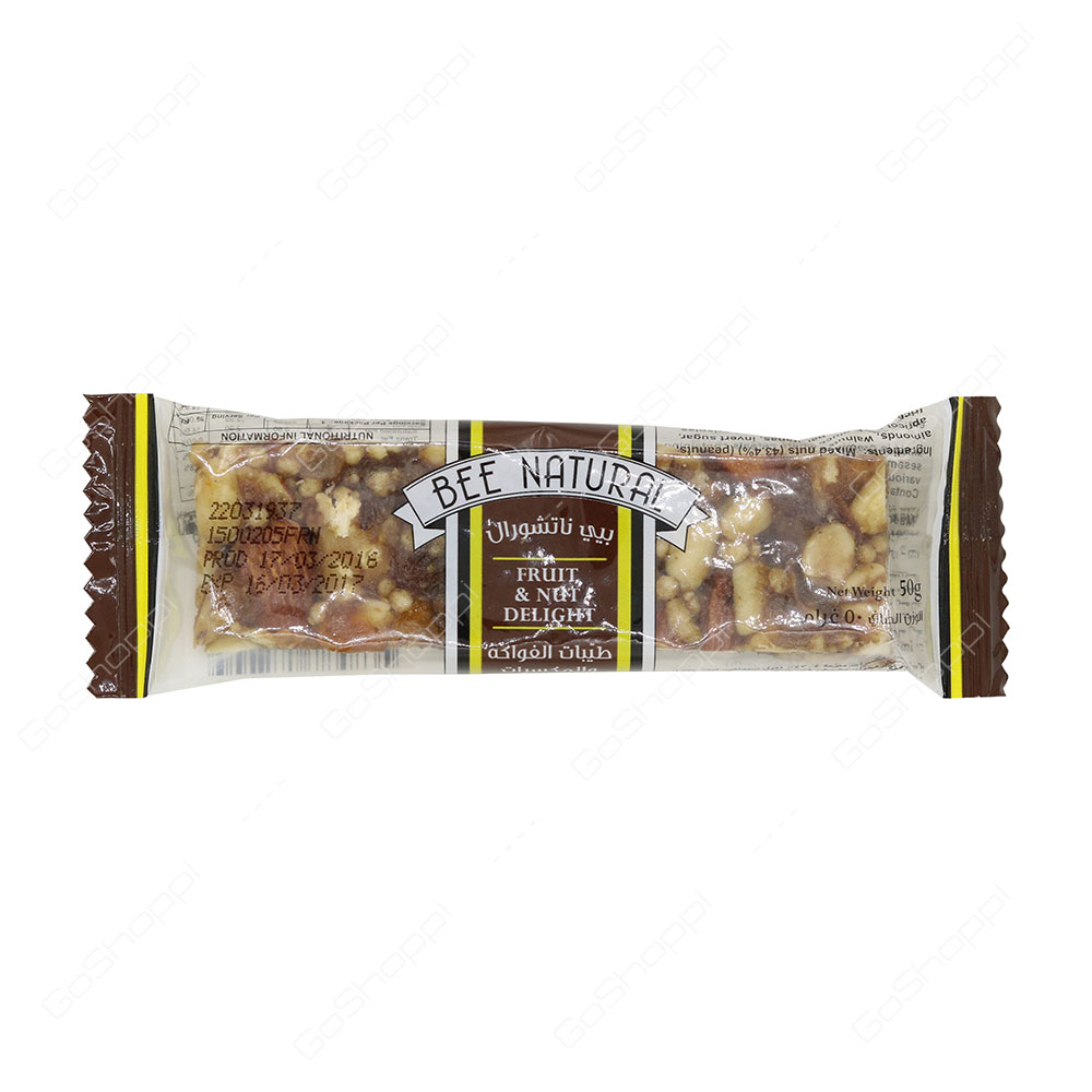 Bee Natural Fruit And Nut Delight Bar 50 g