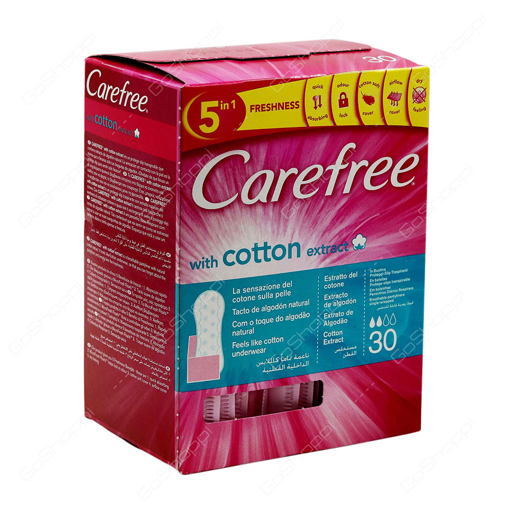 Carefree With Cotton Extract 30 Pads