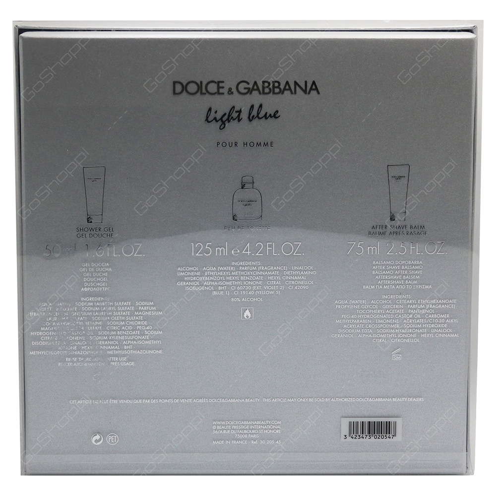 Dolce & Gabbana Light Blue Men Gift Set 3pcs