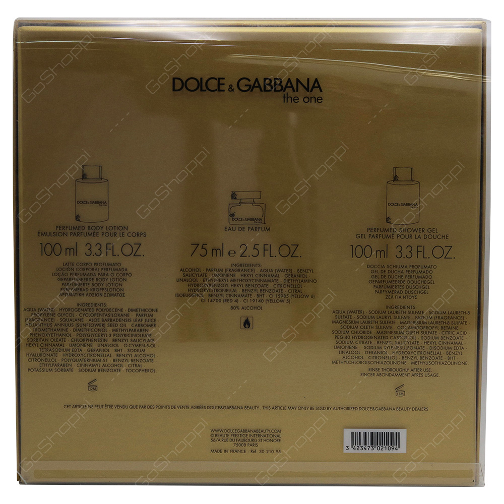 Dolce & Gabbana The One Gift Set For Women 3pcs