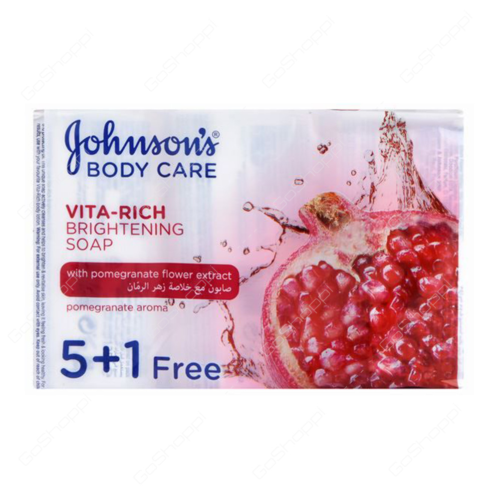 Johnsons Vita Rich Brightening Soap With Pomegranate Extract 5+1 Offer 125g