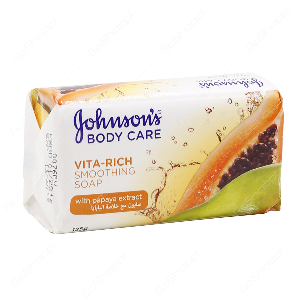 Johnsons Vita Rich Smoothing Soap with Papaya Extract 5+1 Offer 125 g