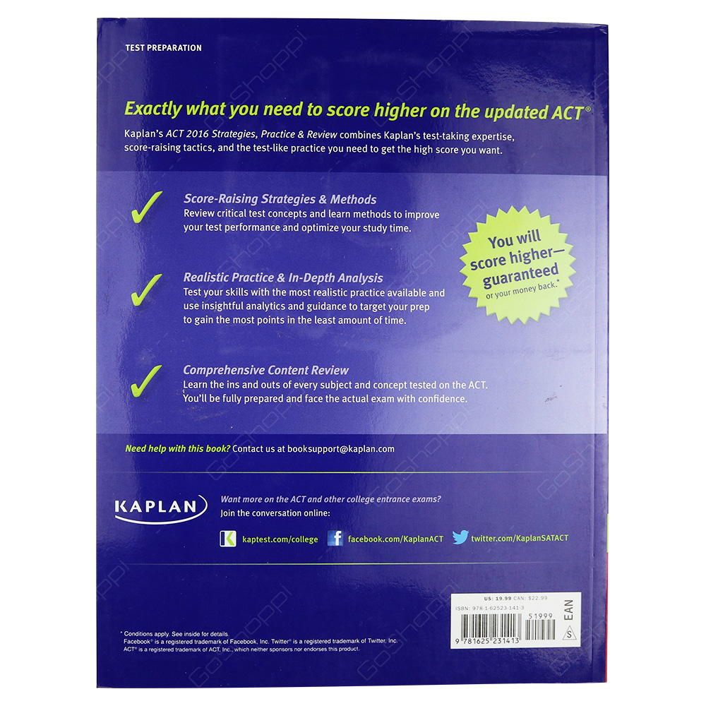 Kaplan Act 2016 Strategies Practice And Review With 6 -
