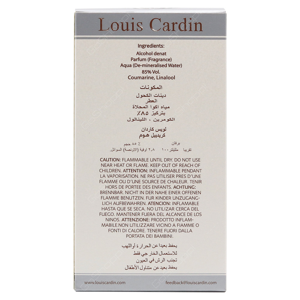 Louis Cardin Louis Cardin Credible Homme Eau De Parfum 100ml