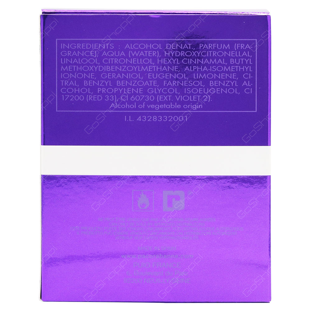 Paco Rabanne Ultraviolet For Women Eau De Parfum 80ml