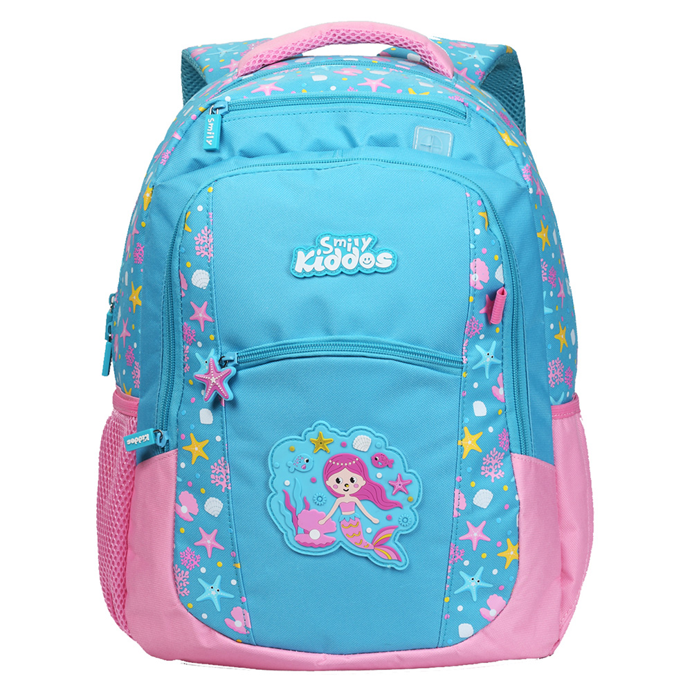 Smily Dual Color Backpack - Light Blue