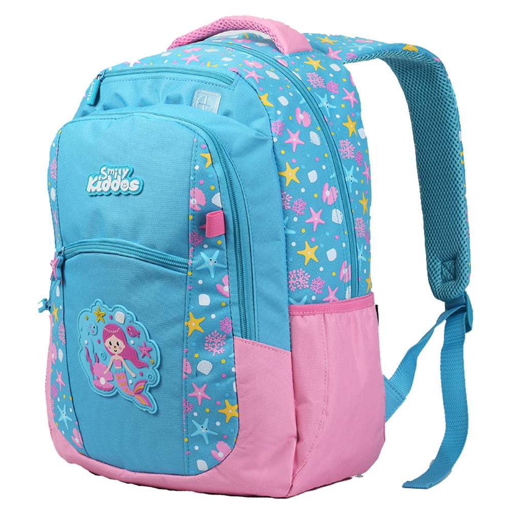Smily Dual Color Backpack - Light Blue