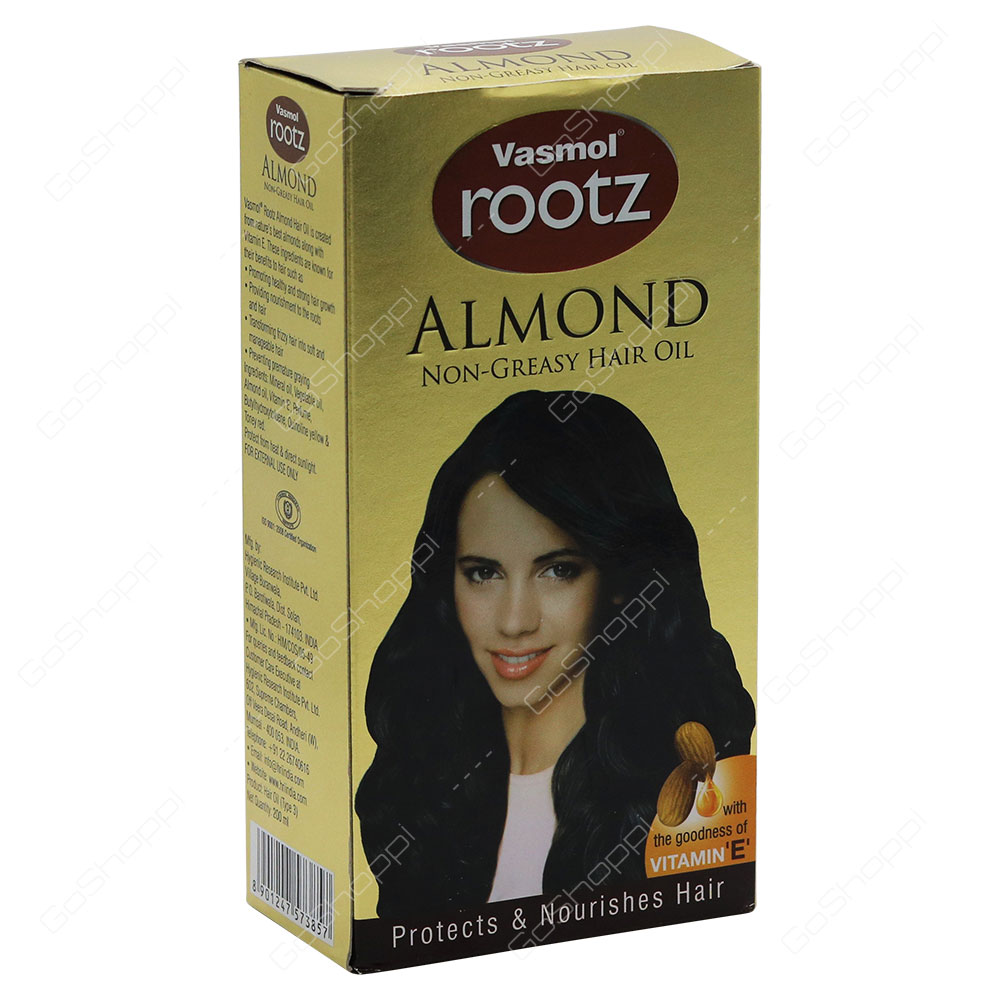 Vasmol Rootz Almond Non Greasy Hair Oil 200 ml - Buy Online