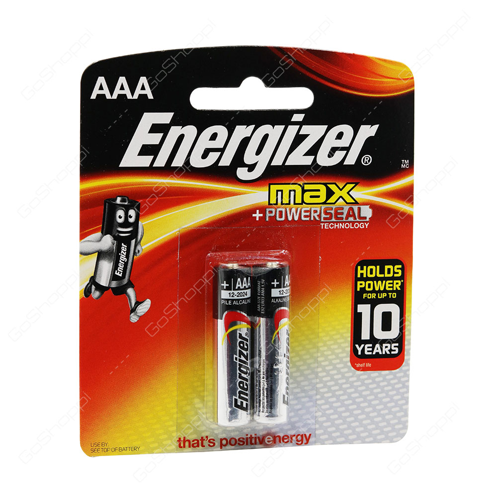 Energizer Max Power Seal AAA Batteries 2 Pack