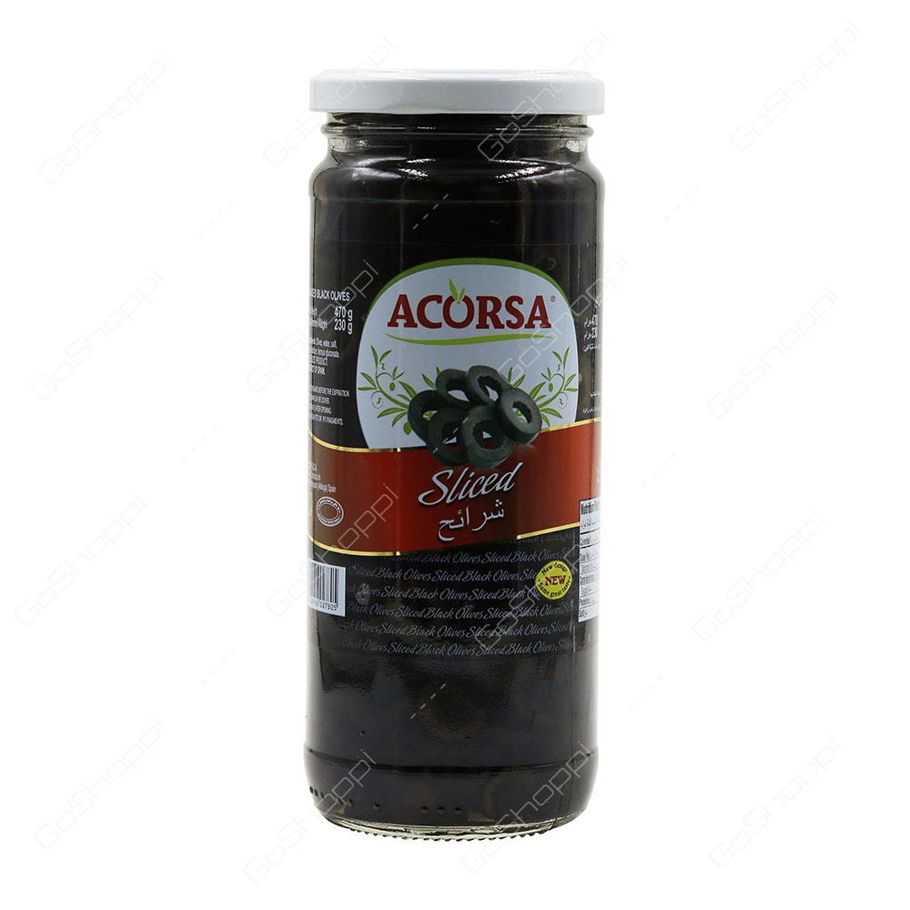 Acorsa Sliced Black Olives 470 g