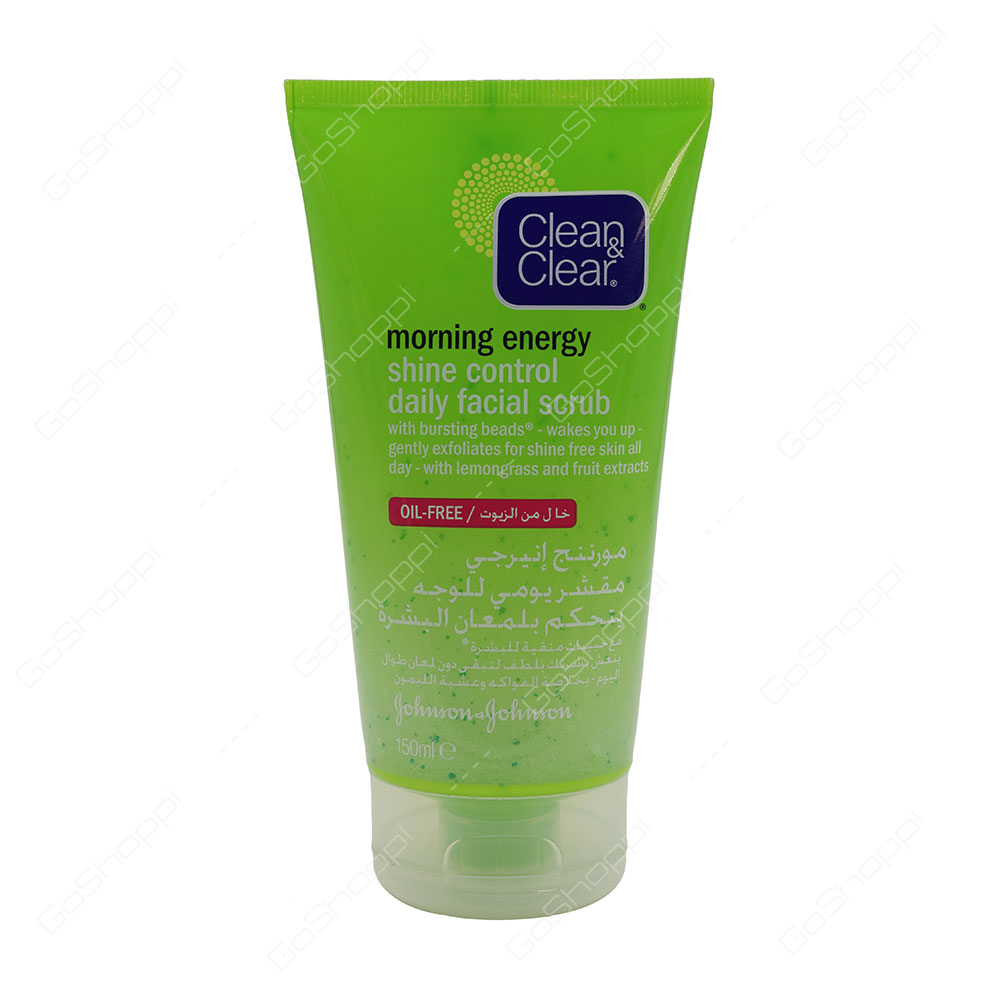 Clean And Clear Morning Energy Shine Control Daily Facial Scrub Oil Free 150 ml